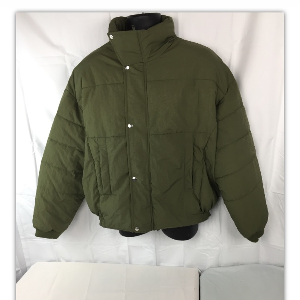 Free People Green Oversized Puffer Coat Sz large